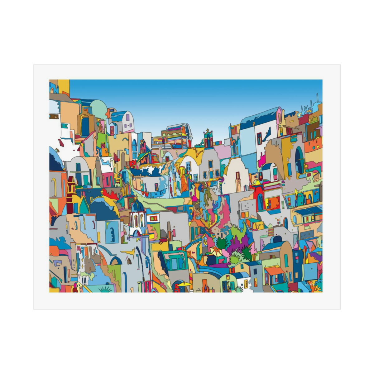 Santorini Skyline - Matte Art Prints