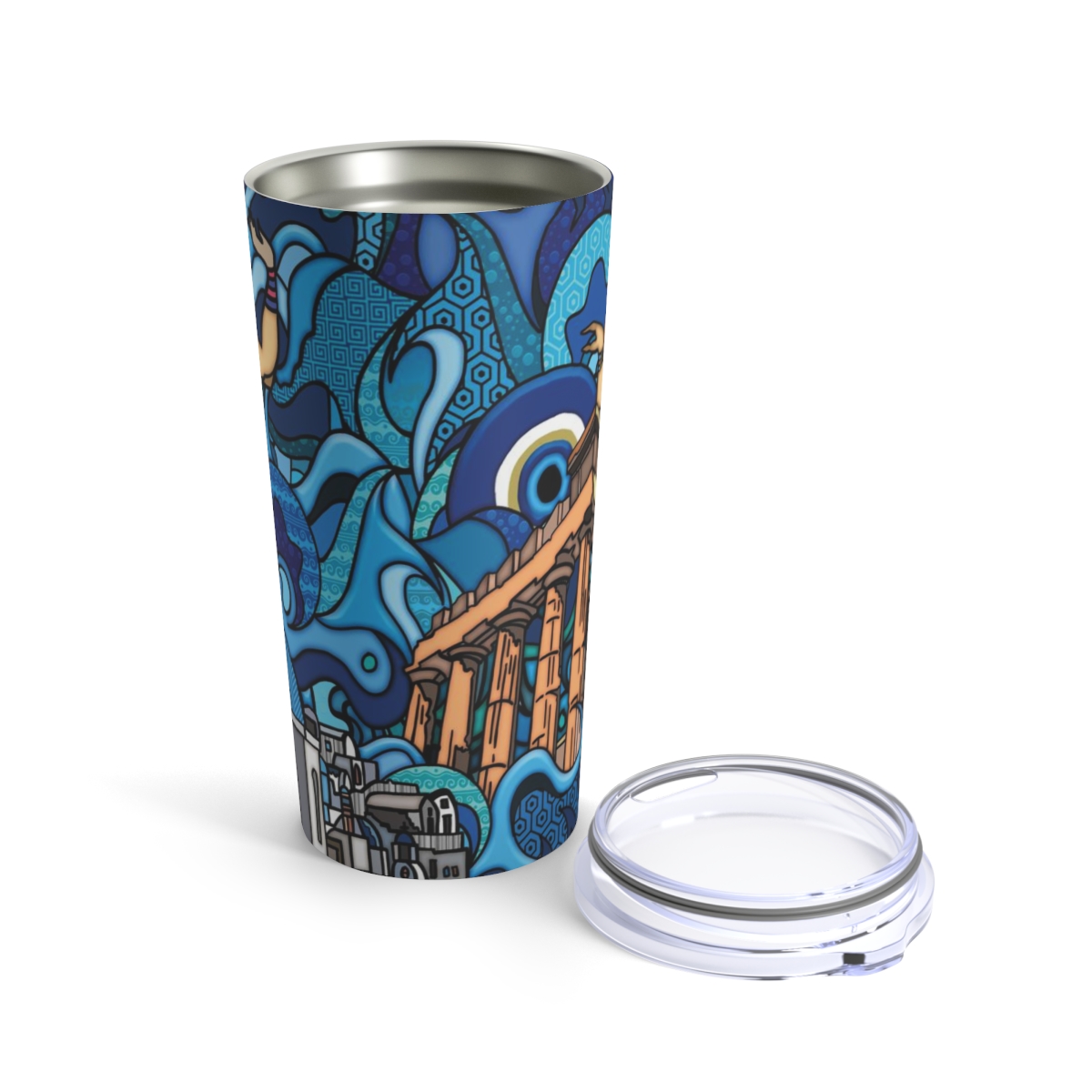 Hellenic Blues - Tumbler 20oz - Image 5