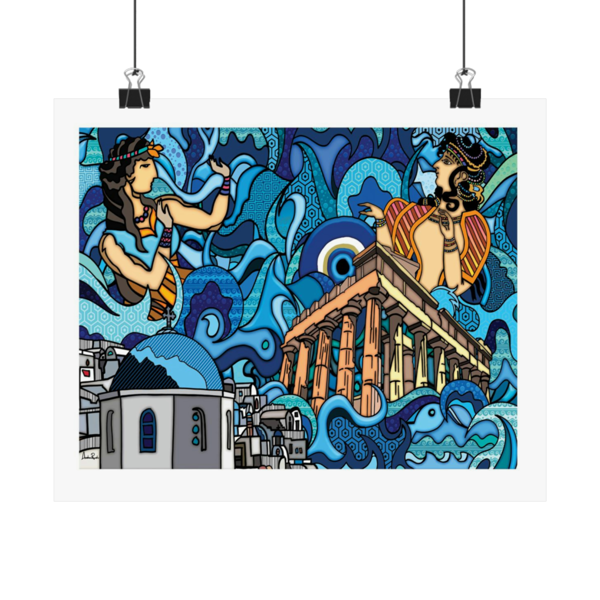 Hellenic Blues - Matte Art Prints - Image 9
