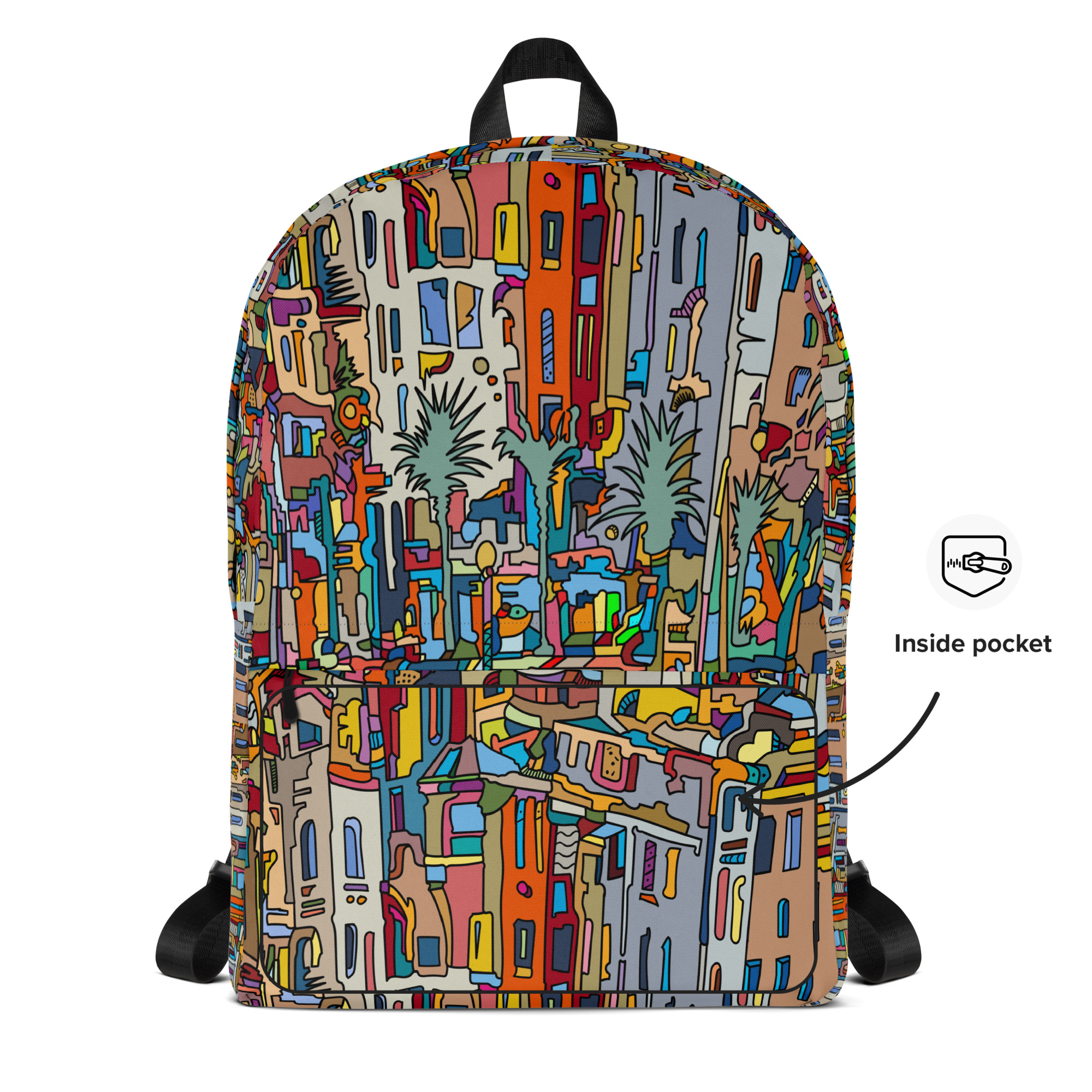 "Slanted" Original Art Backpack - Image 2