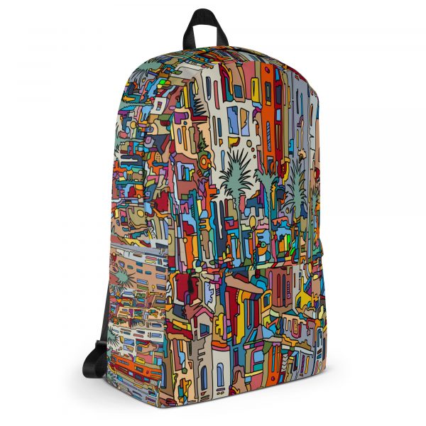 "Slanted" Original Art Backpack - Image 4