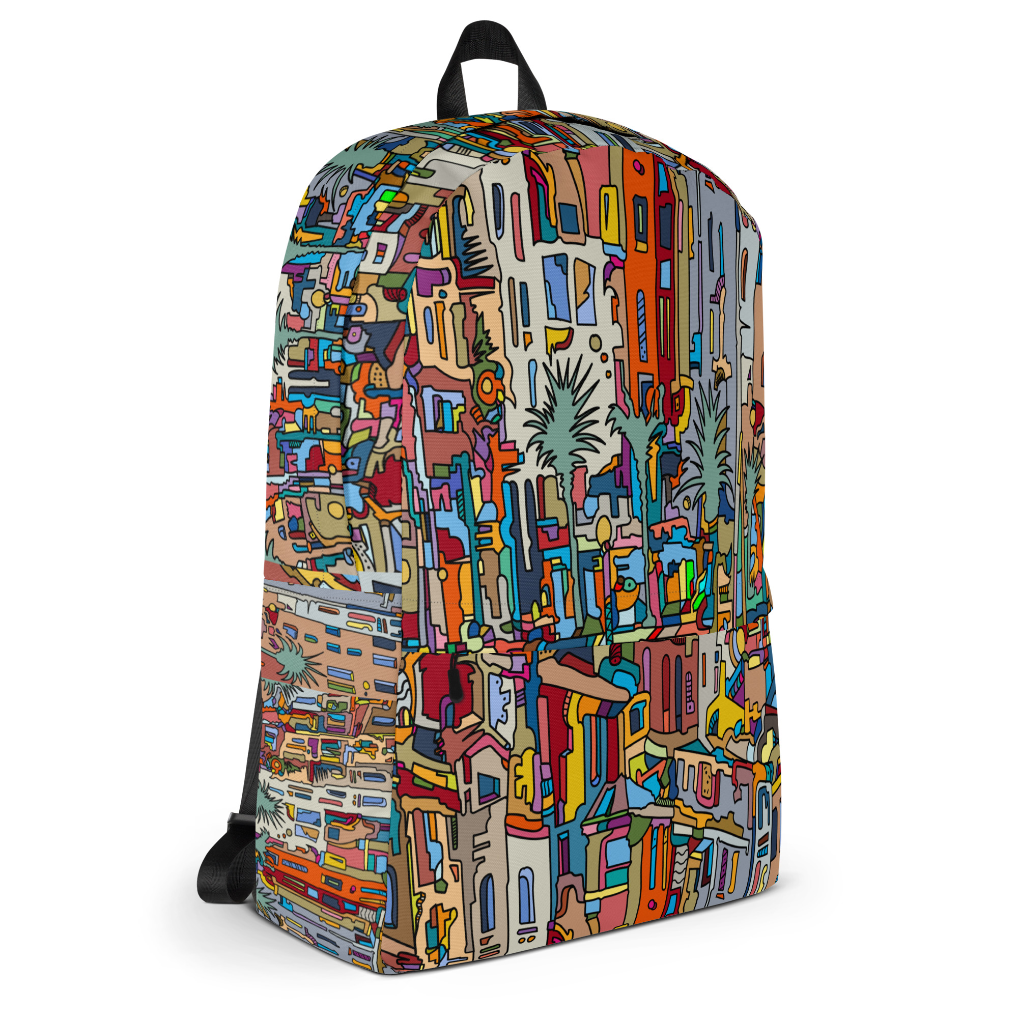 "Slanted" Original Art Backpack - Image 4
