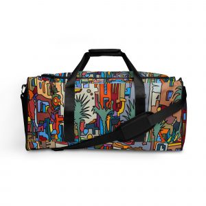 "Slanted" Original Art Duffle bag