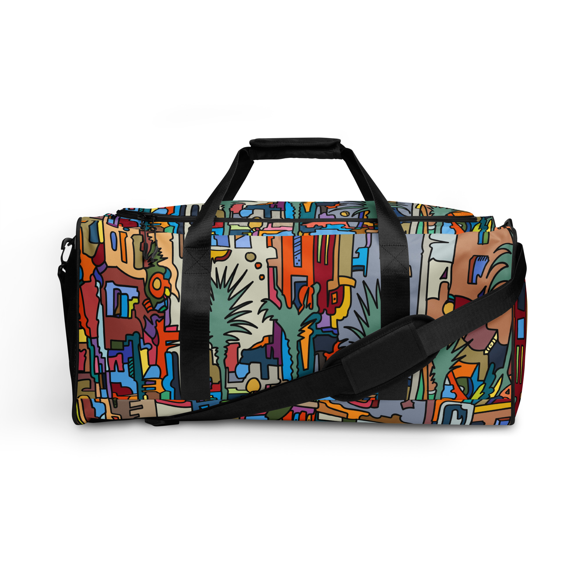"Slanted" Original Art Duffle bag