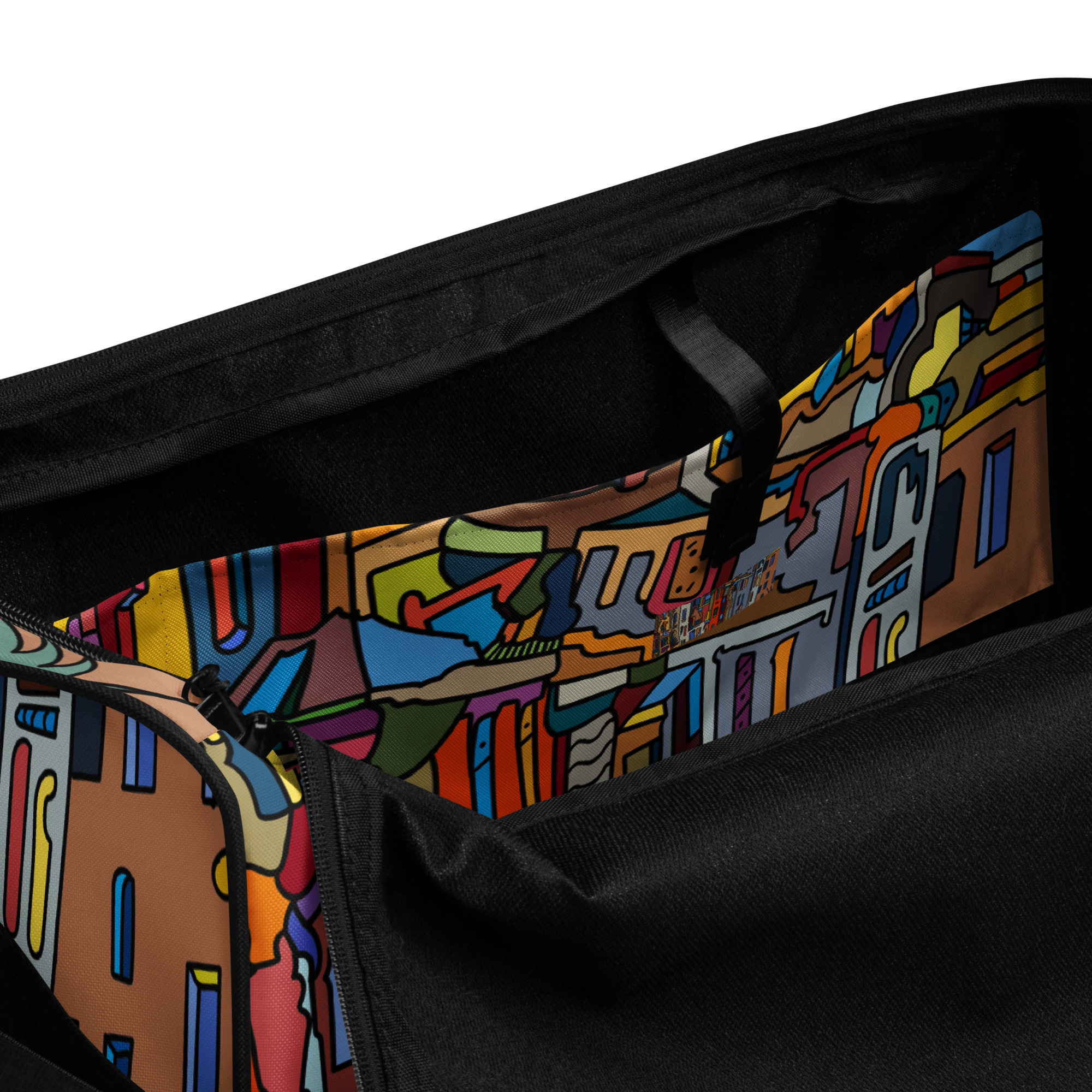 "Slanted" Original Art Duffle bag - Image 6