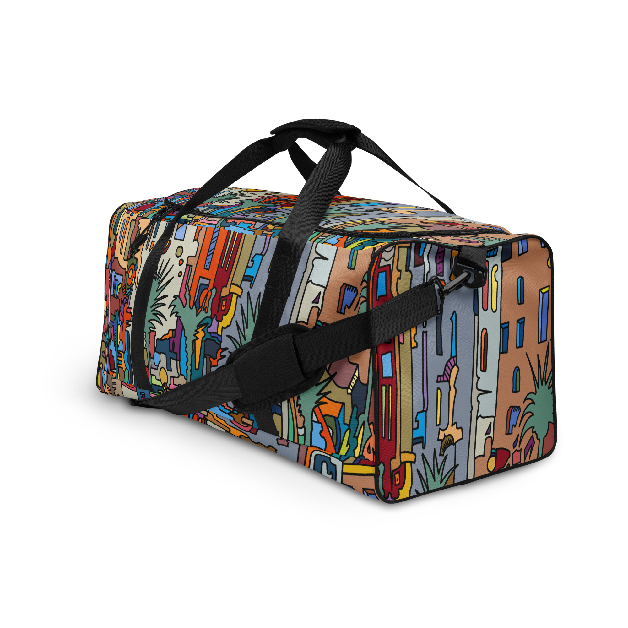 "Slanted" Original Art Duffle bag - Image 3