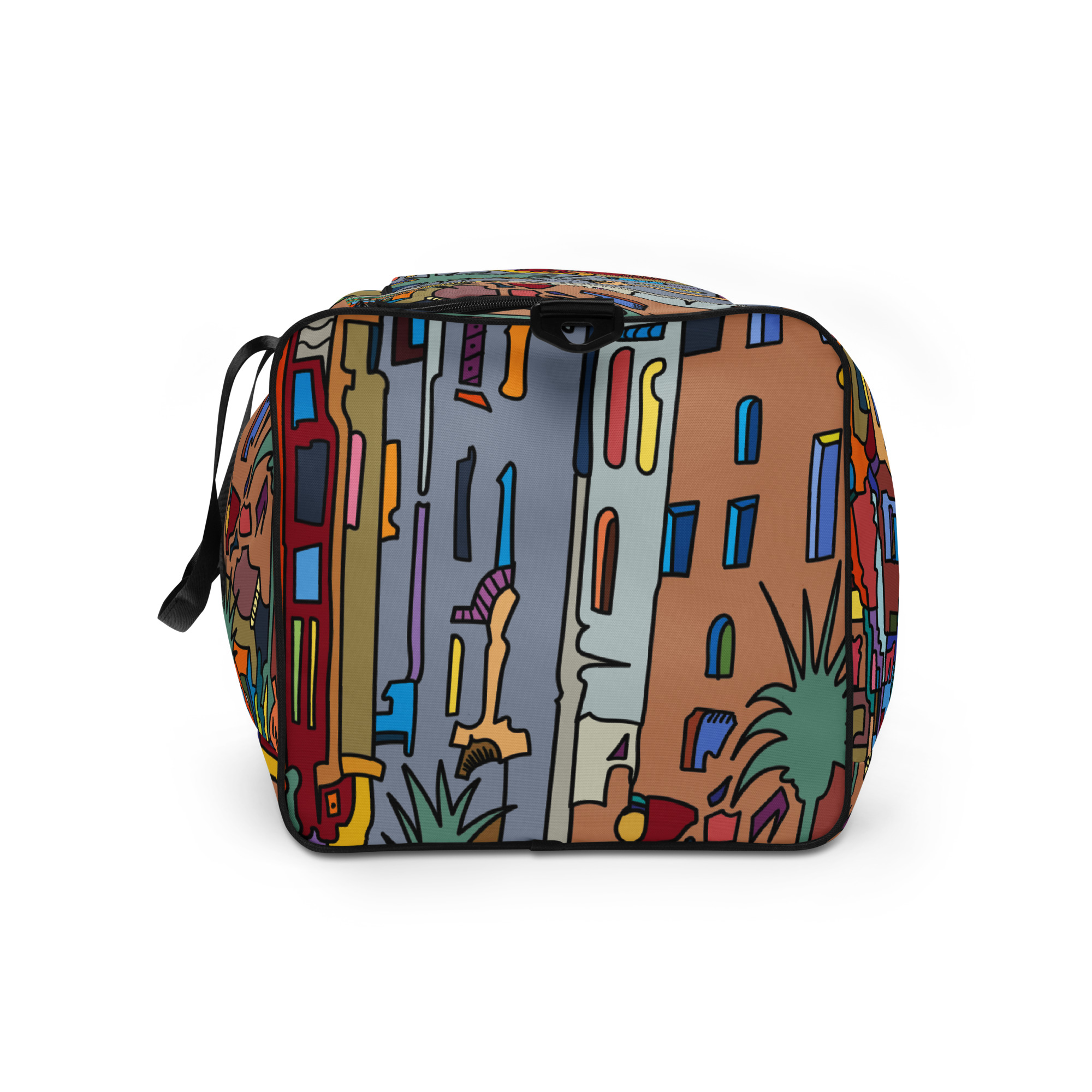"Slanted" Original Art Duffle bag - Image 7