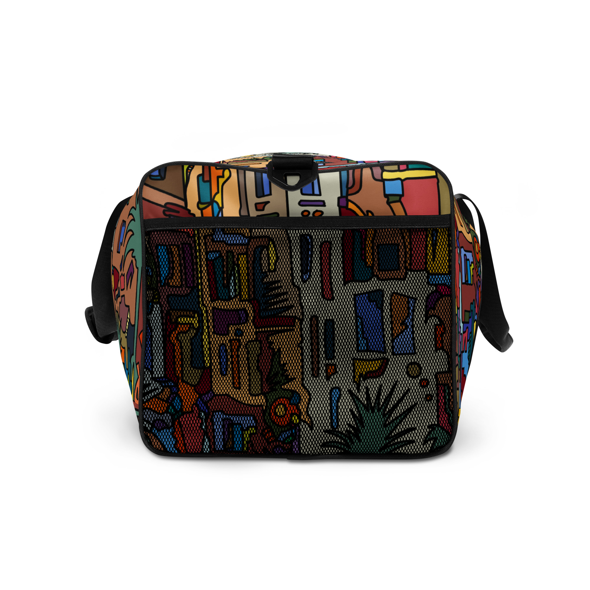 "Slanted" Original Art Duffle bag - Image 8