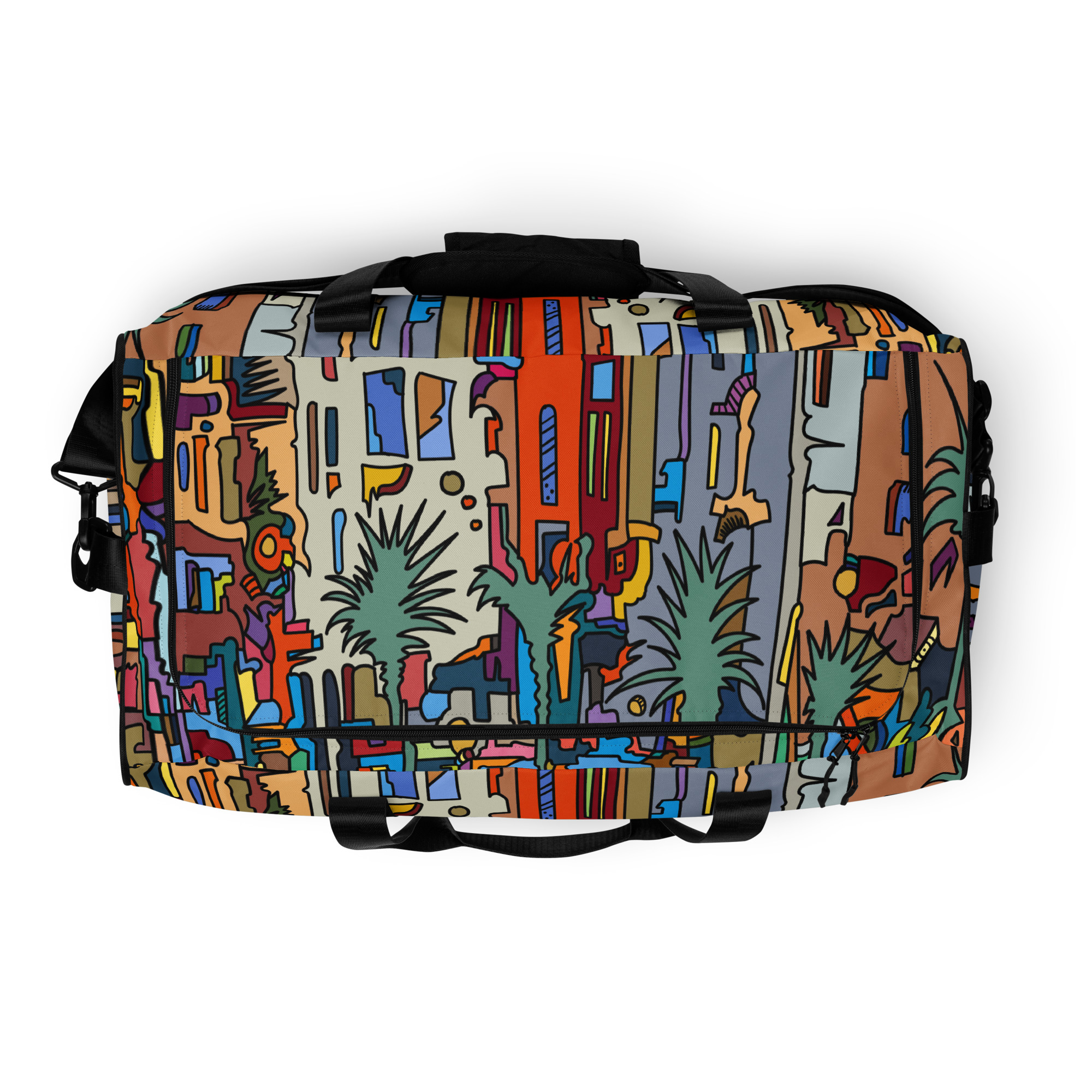 "Slanted" Original Art Duffle bag - Image 9